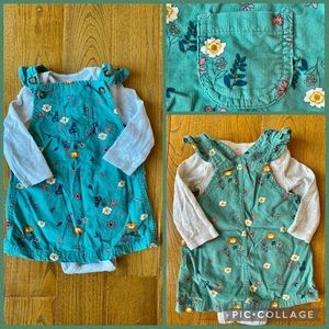 Like New! Baby Girl Jumper with neutral bodysuit